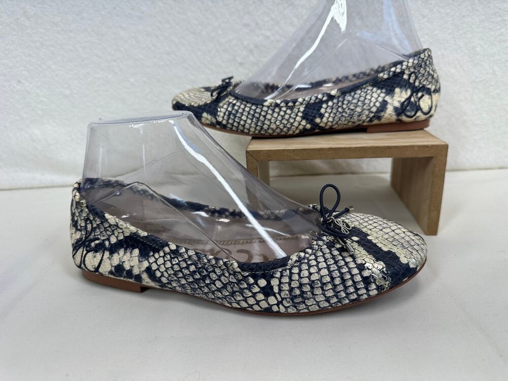 Sam Edelman Felicia Flat w/ Bow Detailing & Delicate Metal Logo Charm SZ 7 NWOT
